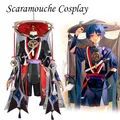 Ensemble de perruques de Cosplay Anime Genshin Impact Scaramouche Cosplay carnaval fête