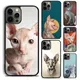 Tattoo Sphinx Cat Phone Case Cover iPhone 15 14 6 7 8 Plus X Poly XS SE2020 Apple 11 12 13 mini