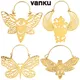 Vanku – pendentifs d'oreilles papillon en acier inoxydable 2 pièces pour tunnel d'oreille boucles