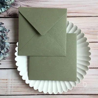 Enveloppes vintage vert avocat pour portefeuille cadeau 16cm x 16cm 14cm x 19cm 5 pièces par