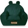 Fauteuil enfant avec oreilles Flumi vert bouteille