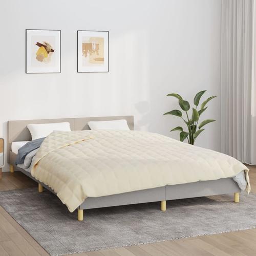 vidaXL Gewichtsdecke Hellcreme 200×225 cm 9 kg Stoff