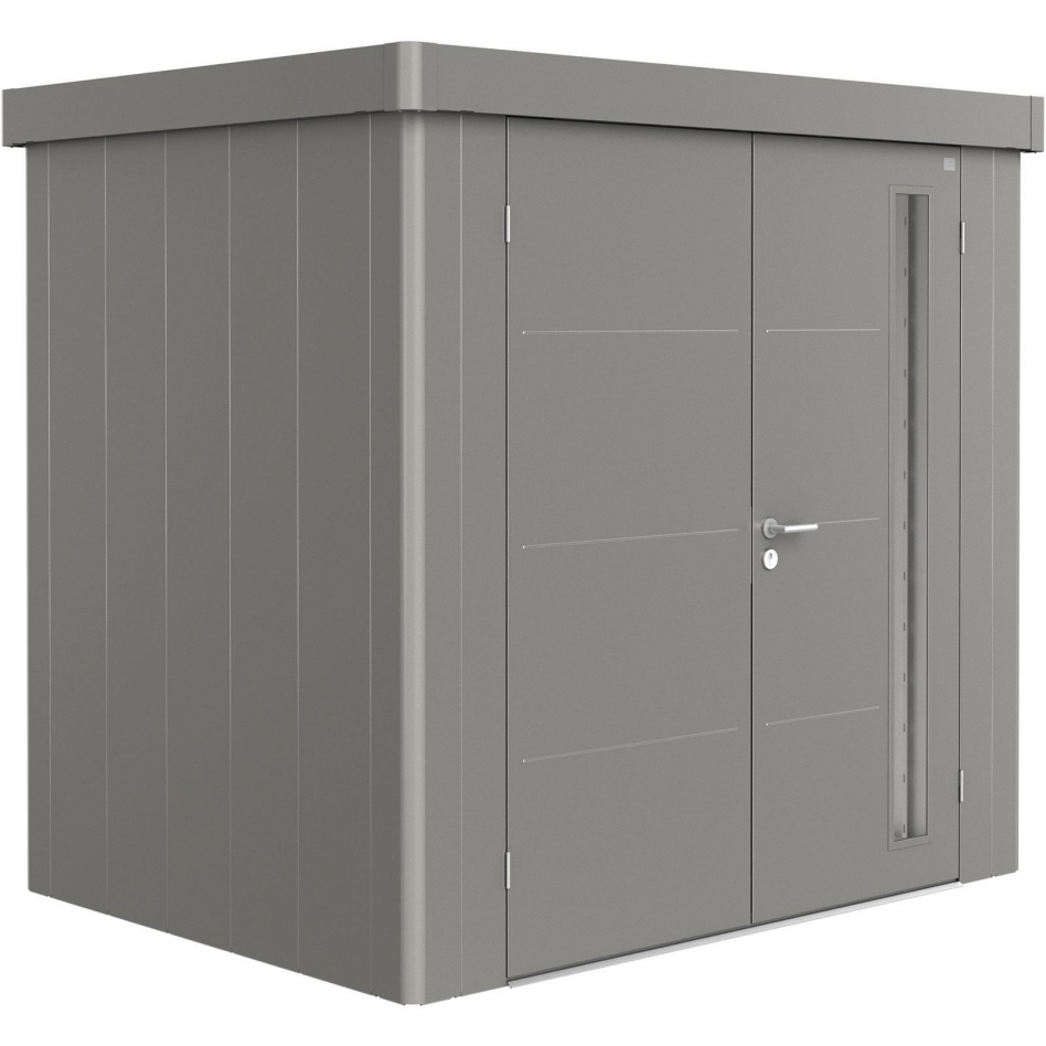 Biohort Gerätehaus Neo quarzgrau-metallic Geräteschuppen, Doppeltür, 1B (236x180 cm) Image