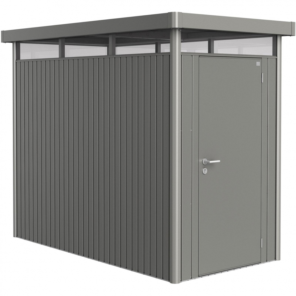 Biohort Gerätehaus HighLine quarzgrau-metallic, Standardtür, HS (155x275 cm) Image
