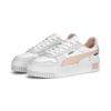 Sneaker PUMA "Carina Street Sneakers Damen", Gr. 41, bunt (weiß rose dust feather gray pink), Obermaterial: Kuhleder, Synthetik; Futter: Textil, Synthetik; Innensohle: Textil; Laufsohle: Gummi, Schuhe