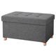 Banc de rangement pliable avec couvercle et pieds - L76 cm