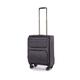 Stratic Bendigo Light+ Koffer Weichschale Reisekoffer Trolley Rollkoffer Handgepäck, TSA Kofferschloss, 4 Rollen, Erweiterbar, Größe S, Schwarz