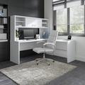 The Twillery Co.® Ringold Office 72W L Shaped Computer Desk w/ Hutch in White | 65.67 H x 71.97 W x 68.54 D in | Wayfair