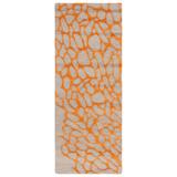 Gray/Orange 27 x 0.63 in Indoor Area Rug - Ivy Bronx Rigsby Hand-Hooked Wool Area Rug Viscose/Wool | 27 W x 0.63 D in | Wayfair