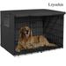 Lzyoehin Dog Crate Cover Pet Kennel Cover Universal Dog Cage Cover for 36-48 inches Wire Dog Crate Black