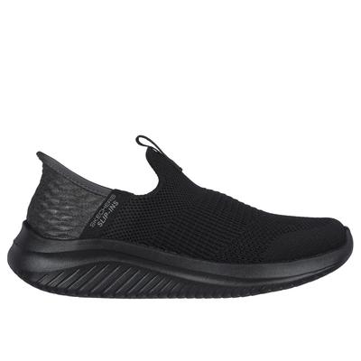 Skechers Boy's Slip-ins: Ultra Flex 3.0 - Smooth Step Sneaker | Size 4.0 | Black | Textile | Machine Washable