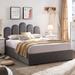 Latitude Run® Zuhaira Hydraulic Lift Up Storage Platform Bed Upholstered/Velvet in Gray | 45.3 H x 57.1 W x 79.72 D in | Wayfair
