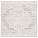 Blue/White 72 x 72 x 0.47 in Indoor Area Rug - Ophelia & Co. Bergeronnes Abstract 356 Area Rug In Ivory/Blue Wool | 72 H x 72 W x 0.47 D in | Wayfair