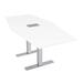 Skutchi Designs, Inc. 6-Foot Small Hexagon Conference Table w/ T Bases & Power Module Wood/Metal in White | 29 H x 69 W x 35 D in | Wayfair