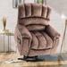 Red Barrel Studio® Power Reclining Heated Massage Chair Velvet in Brown | 43.8 H x 40.8 W x 37.3 D in | Wayfair CB20423A683549D79FADB7535C2B3F83