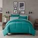 Nine West Delano Striye Stripe 7 Pc Bedding Set Polyester/Polyfill/Microfiber in Blue | King Comforter + 6 Additional Pieces | Wayfair 13713000984
