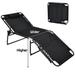 Folding Lounge Chaise Chair 4 Position Patio Recliner w/Pillow