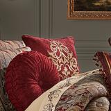 J. Queen New York Garnet 18 Inch Square Embellished Decorative Throw Pillow