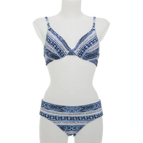 OLYMPIA Damen Bikini Bikini, Größe 38C in blau/weiß