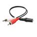 3.5mm1/8 Stereo Female to 2 Male RCA Jack Adapter AUX Splitt Y Audio D8X1