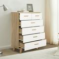 Wood Chest Dresser BTMWAY White Storage Drawers for Bedroom Tall 4 Drawer Chest Storage Organizer with 4 Wood Legs Makeup Drawer Cabinet Bedroom Furniture Drawers Organizer Storage for Hallway