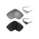 Walleva Polarized Titanium + Black Replacement Lenses For Oakley Sliver F Sunglasses