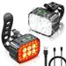 TSV Bike Lights for Night Riding Ultra Bright Bike Light Front & Back Set IP65 Waterproof Rechargeable Bike Light 4X4 + 6X6 Lightning Modes Bike Headlight+Tail Light for Rider/Road Mountain Cycling