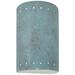 Ambiance 9 1/2"H Verde Patina Perfs Closed ADA Wall Sconce