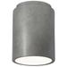 Radiance 6.5" Ceramic Cylinder Antique Silver LED Flush-Mount