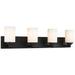 Soledad by Z-Lite Matte Black 4 Light Vanity