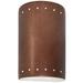 Ambiance 9 1/2"H Copper Perfs Cylinder Closed LED ADA Sconce