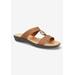 Wide Width Women's Talia Sandals by Easy Street in Tan (Size 8 1/2 W)