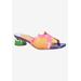 Wide Width Women's Amorra Slide Sandal by J. Renee in Pink Orange Blue (Size 8 1/2 W)