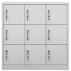 vidaXL Schließfachschrank Hellgrau 90x45x92,5 cm Stahl Image