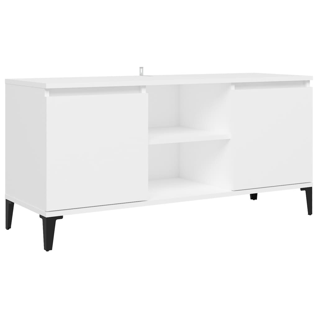 vidaXL TV-Schrank mit Metallbeinen Weiß 103,5x35x50 cm Image