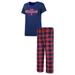 Women's Concepts Sport Navy/Red Cleveland Guardians Badge T-Shirt & Pajama Pants Sleep Set