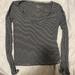 American Eagle Outfitters Tops | American Eagle Outfitters| Medium Stripe Long Sleeve Shirt | Color: Black/White | Size: M