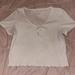 American Eagle Outfitters Tops | American Eagle Short Sleeve Top | Color: White | Size: L