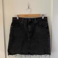 Madewell Skirts | Black Denim Madewell Skirt In Size 27!(Wouldn’t Let Me Select Size 27 So Put 28) | Color: Black | Size: 28