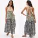 Anthropologie Dresses | Anthropologie Maeve Maxi Dress Halter Neckline Open Back.. Nwt Sz Small | Color: Green/Tan | Size: S