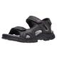 CAMEL CROWN Men's Leather Sandals Hiking Outdoor Water Beach Sports Mens Sandals for Summer with Open Toe Adjustable Straps, Black, 9 UK