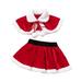 Toddler Girls Outfit Christmas Robe Cloak Coat Skirt Outfits
