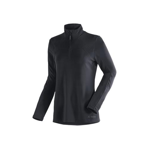 „Funktionsshirt MAIER SPORTS „“Bianka““ Gr. 38, schwarz Damen Shirts Funktionsshirts funktionaler Midlayer für Outdoor Touren und Ausflüge“