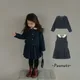 Manteau en laine de coton pour enfants vêtements pour enfants robe en fibre épaisse + veste