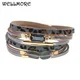 WELLMORE – Bracelets en fourrure de cheval pour hommes style bohémien plusieurs couches bijoux à