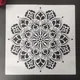 Grands galets ronds de mandala de fleurs 30x30 cm pour scrapbooking peinture parc 40% modèle