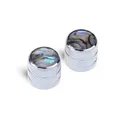Musiclily-Pro Metal MeaccelerSize Push-on Abalone Top avantKnobs Electric JEor Bass Chrome Set of