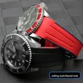 Bracelet de montre en Silicone pour hommes pour Rolex water ghost / Omega hippocampe/Longines