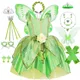 Robe de princesse pour filles costume de cosplay pour enfants fleur verte elfe nickel é fée