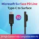 Chargeur USB Type C vers Microsoft Surface câble de charge PD compatible avec Microsoft Surface